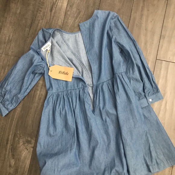 Ruffled Denim Dress - Picture 6 of 14